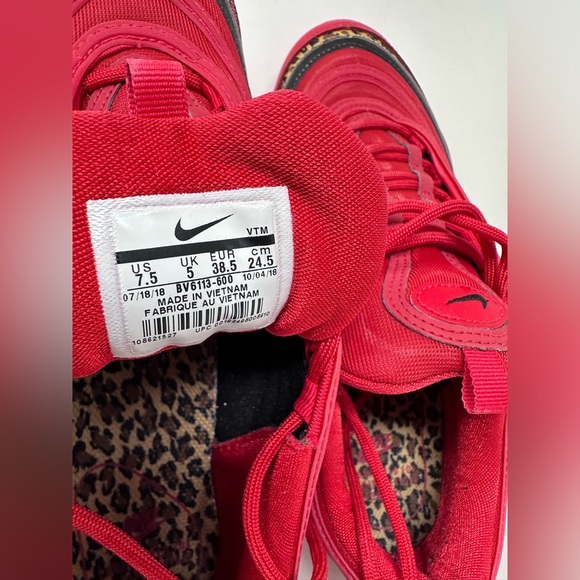 Nike Air Max 97 Red Leopard Womens Size 7.5 Athletic Shoes Sneakers - Picture 6 of 13